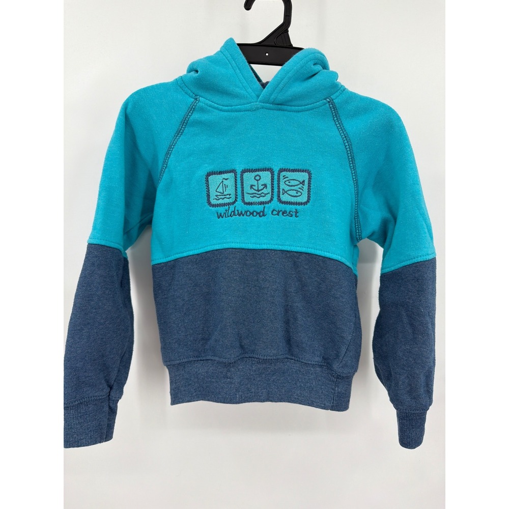 Kids Club by Renegade Wildwood Crest Nautical Pullover Hoodie Blue 4T‎